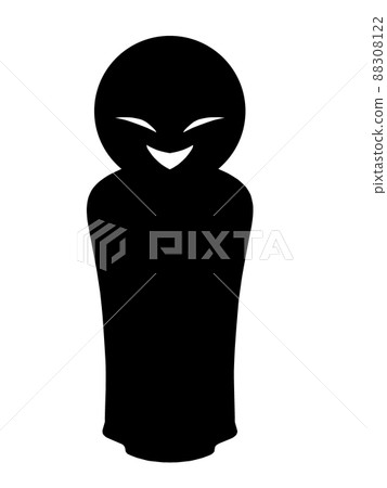 Black simple silhouette material of villain image 88308122