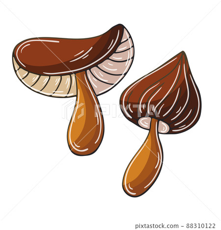 Autumn illustration in hand drawn style. Children's drawing 88310122
