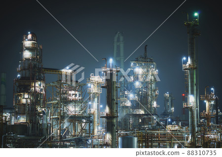 三重縣四日市工廠夜景 88310735