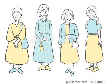 Adult women in spring 88310813