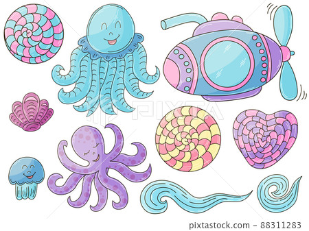 Fabulous illustrations and design elements. Illustration in hand draw style Fabulous illustrations and design elements. Illustration in hand draw style 88311283