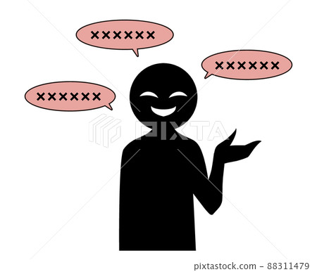 講述可疑故事的反派形象的簡單素材 88311479