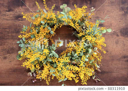 Mimosa and Eucalyptus wreath 88311910