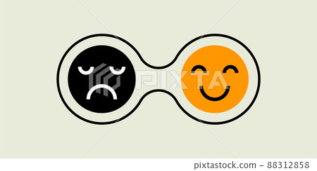 Unhappy and happy faces Unhappy and happy faces 88312858