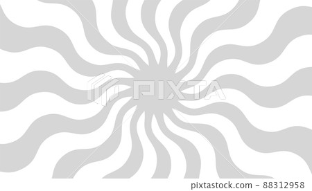 Retro banner with sun and rays in style of 70s 88312958