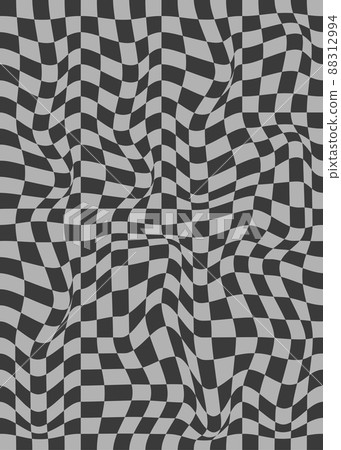 Checkered background with distorted squares Checkered background with distorted squares 88312994