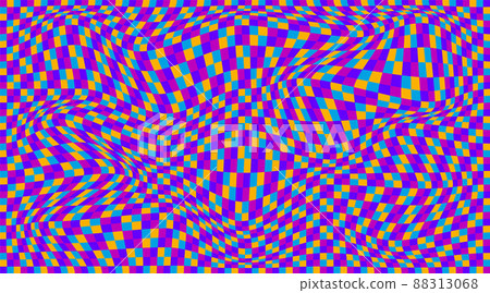 Checkered background with distorted squares 88313068