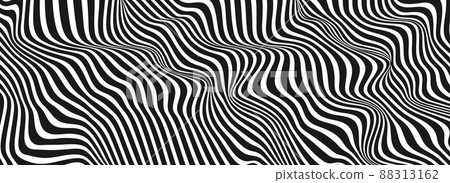 Distortion lines background. Distort stripes, abstract modern pattern Distortion lines background. Distort stripes, abstract modern pattern 88313162