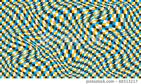 Checkered background with distorted squares Checkered background with distorted squares 88313217