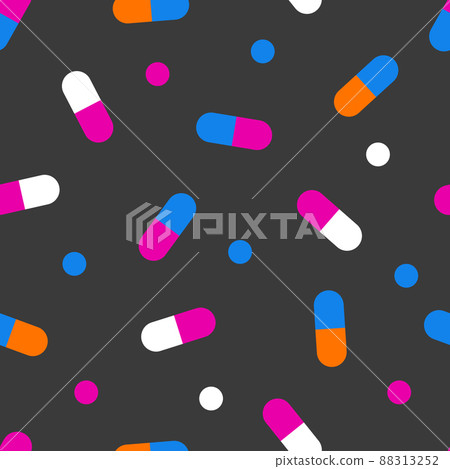 Pills seamless pattern, medicine texture 88313252