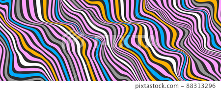 Distortion lines background. Distort stripes, abstract modern pattern Distortion lines background. Distort stripes, abstract modern pattern 88313296