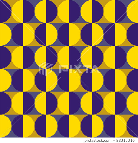 Bauhaus seamles pattern with round shapes Bauhaus seamles pattern with round shapes 88313316
