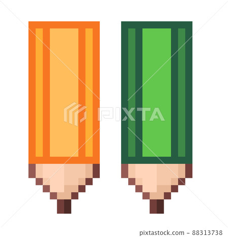 Pixel illustration of two pencils 88313738