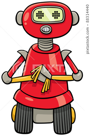 cartoon funny red robot fantasy character cartoon funny red robot fantasy character 88314440