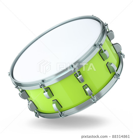 Realistic drum on white background. 3d render concept of musical instrument, drum machine. Realistic drum on white background. 3d render concept of musical instrument, drum machine. 88314861