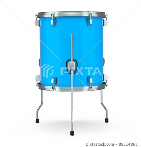 Realistic drum on white background. 3d render concept of musical instrument, drum machine. 88314863
