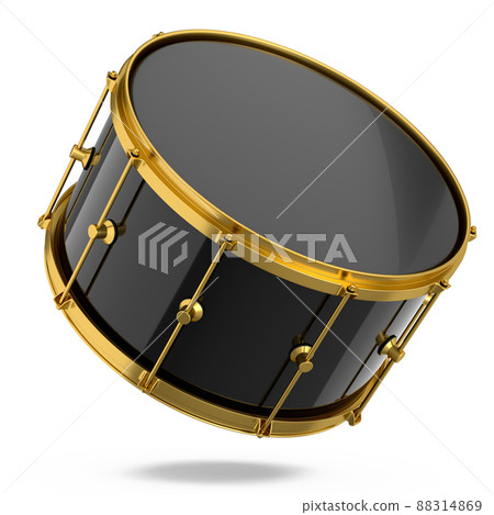 Realistic drum on white background. 3d render concept of musical instrument, drum machine. 88314869