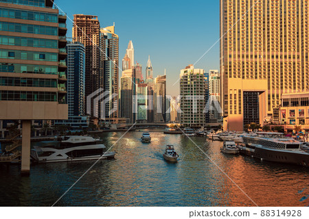 Dubai Marina at sunset Dubai Marina at sunset 88314928