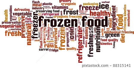Frozen food word cloud 88315141