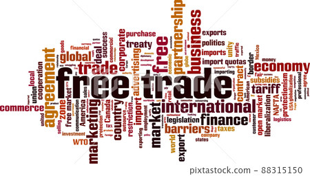 Free trade word cloud Free trade word cloud 88315150
