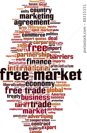 Free market word cloud 88315151