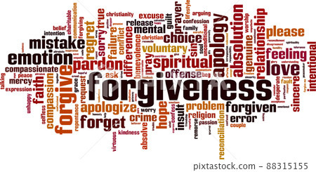 Forgiveness word cloud - Stock Illustration [88315155] - PIXTA