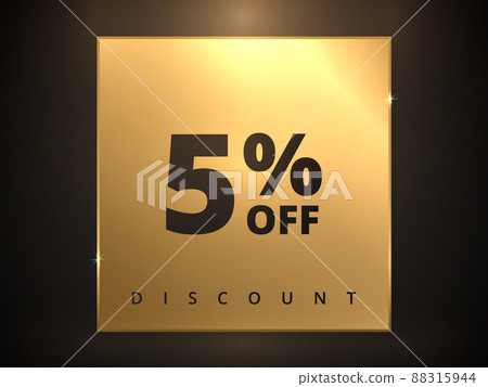 5 off discount banner. Special offer sale 5 percent off. Sale discount offer. Luxury promotion banner 88315944