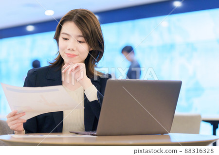 Young engineer woman in the office 88316328
