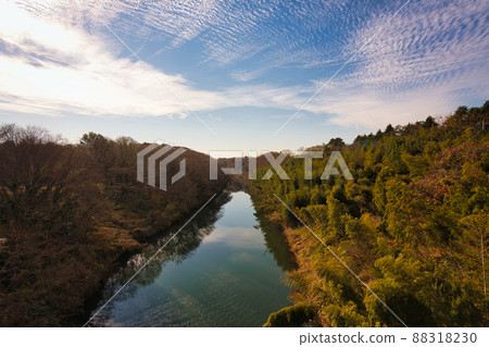 Hanamigawa and clouds Hanamigawa and clouds 88318230