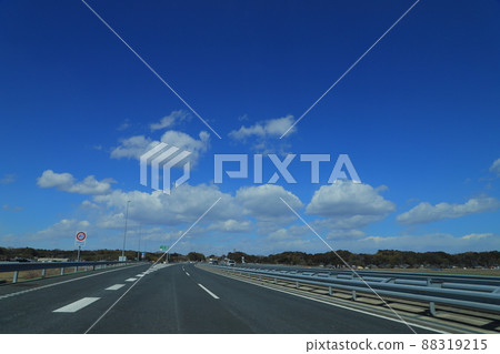 blue sky and white clouds 88319215