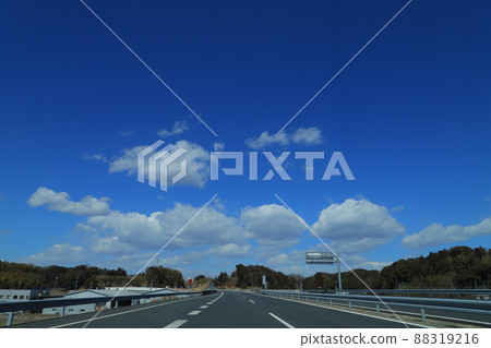 blue sky and white clouds 88319216