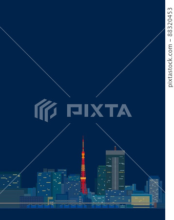 東京東京塔城市景觀夜景 東京東京塔城市景觀夜景 88320453