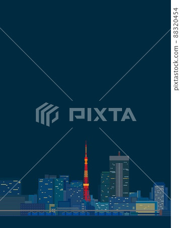東京東京塔城市景觀夜景 東京東京塔城市景觀夜景 88320454