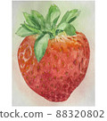 草莓水彩圖標 88320802