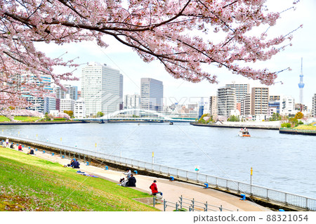 Overlooking the Eitaibashi area from Ishikawajima Park (Chuo-ku, Tokyo) [2022.4] 88321054