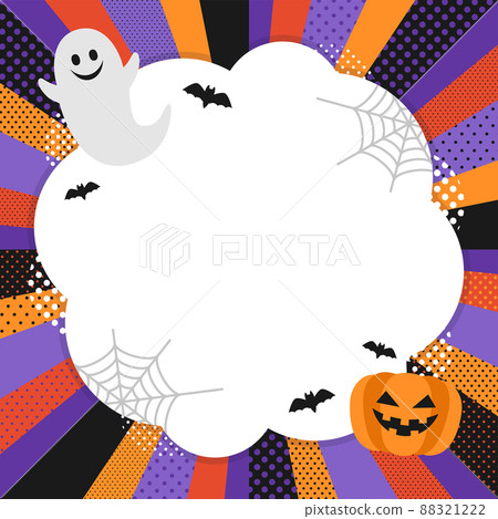 萬聖節的集中線x點框架材料（方形） 88321222