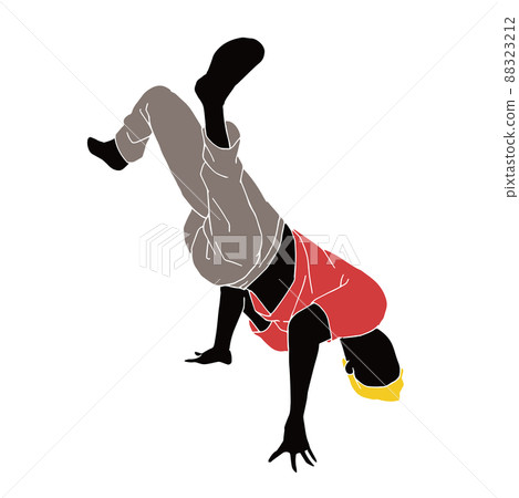 Men dancing breakdance 88323212