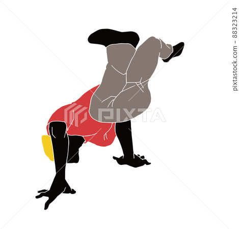 Men dancing breakdance 88323214