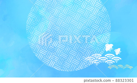 Japanese style material with cool watercolor texture 88323301