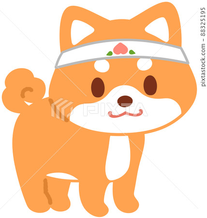 一條裹著桃子頭帶的狗 88325195