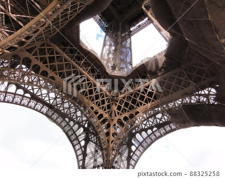 View of the Eiffel Tower from your feet / Paris, France 88325258