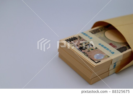 A bundle of bills in an envelope A bundle of bills in an envelope 88325675