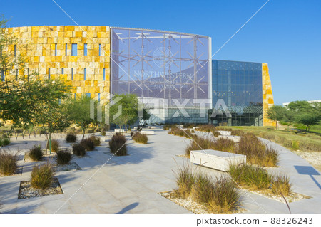 View of Northwestern University building in Education City in Doha, Qatar 88326243