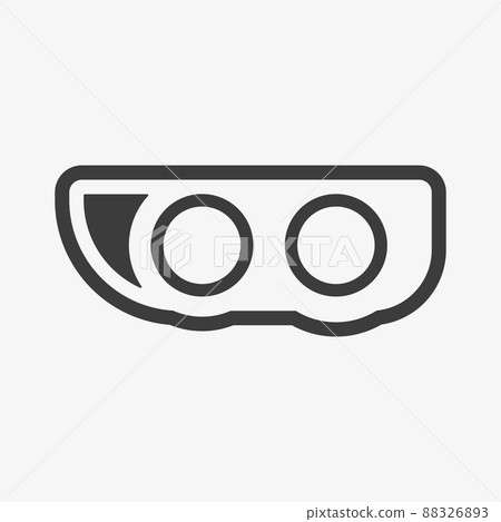 Car headlight vector icon on white background Car headlight vector icon on white background 88326893