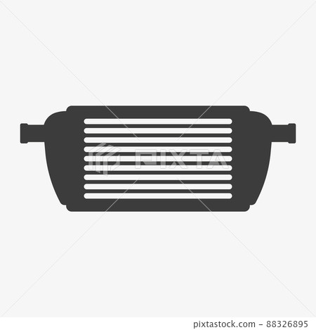 Car intercooler vector icon on white background 88326895