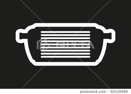 Car intercooler vector icon on black background 88326896