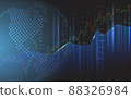Stock market or forex trading graph in graphic concept 88326984