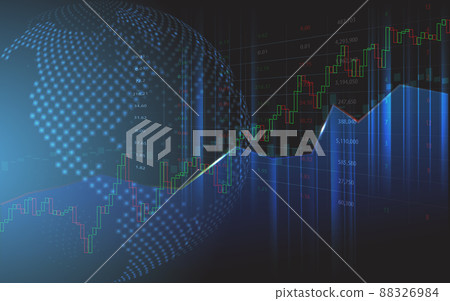Stock market or forex trading graph in graphic concept Stock market or forex trading graph in graphic concept 88326984