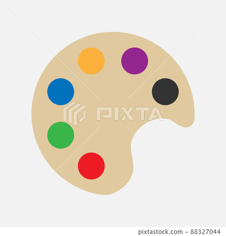 Colorful painting palette vector icon. Art symbol 88327044