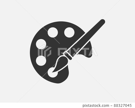 Painting palette vector icon. Art symbol sign 88327045